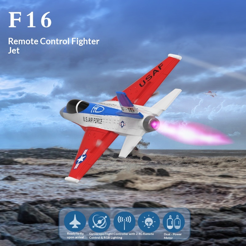 Rc Hobby Jet Plane - VOLANTEXRC F‑16 RC Myśliwiec 2-kanałowy z
