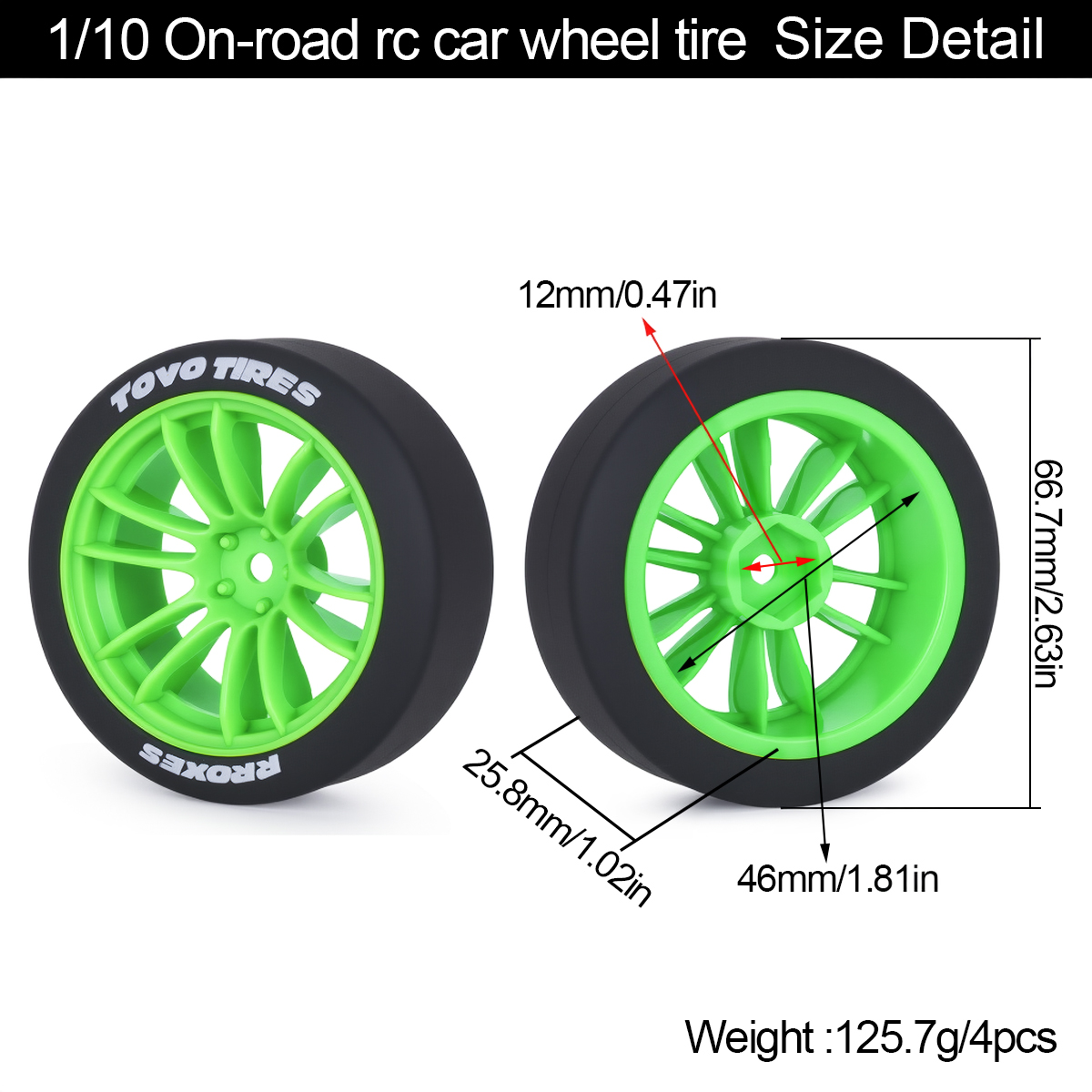 4 szt. Twarde opony do driftu  – Rc Hobby Drift Car recenzja i cena