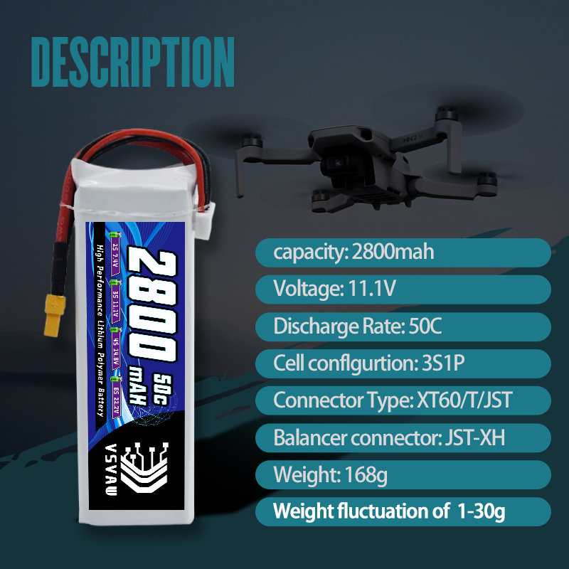 Akumulator Lipo VSVAW 3S 2800m – Hobby Rc Quadcopters & Multirotors recenzja i cena