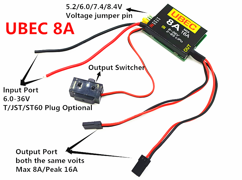 4S-6S 15-26V UBEC-8A BEC DUAL  – Hobby Queen Rc recenzja i cena